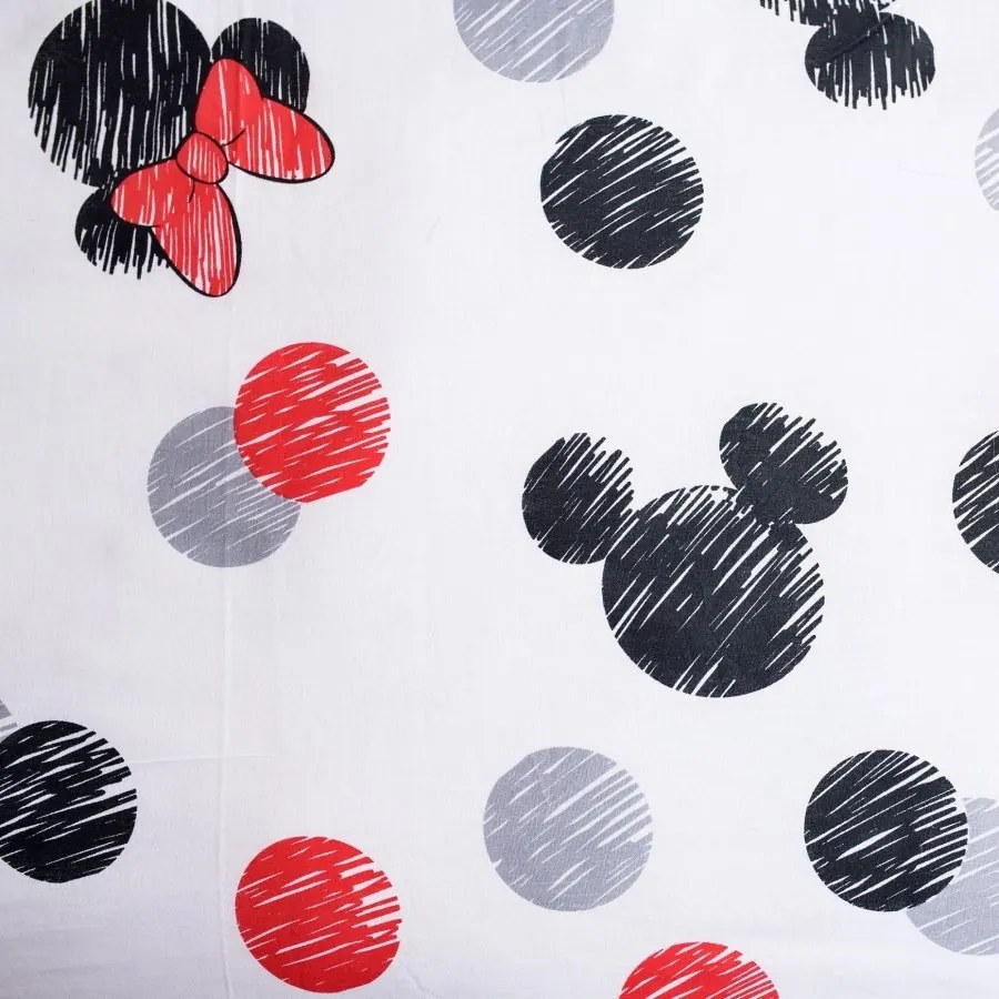 Bavlnené posteľné obliečky Zamilovaní Minnie &amp; Mickey Mouse - Disney - 100% bavlna - 70 x 90 cm + 140 x 200 cm