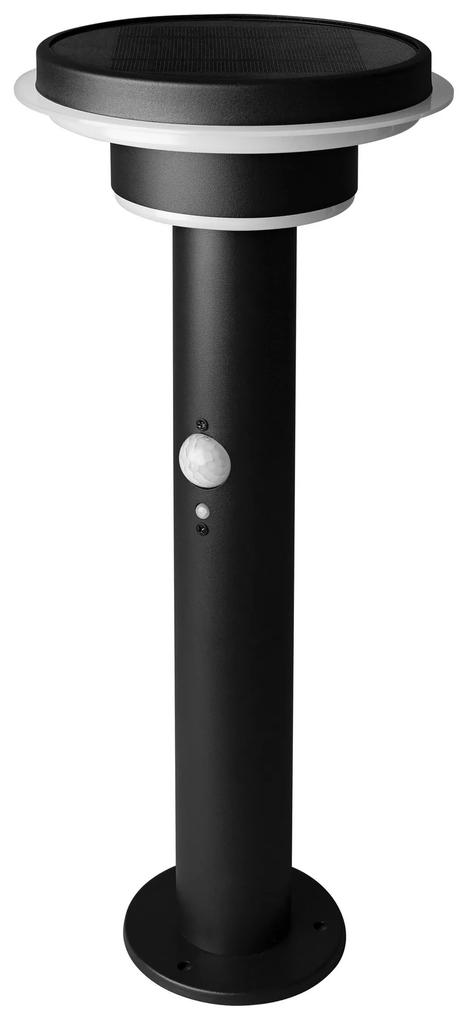 LEDVANCE Vonkajší LED stĺpik s čidlom ENDURA STYLE SOLAR, 6W, teplá biela, 40cm, čierne