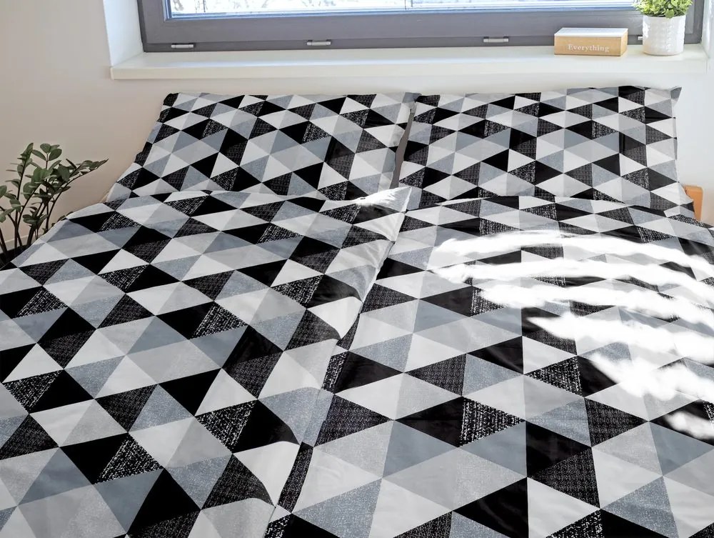 Polášek Bavlnené obliečky LENKA - Šedá | 140 x 200 cm / 70 x 90 cm