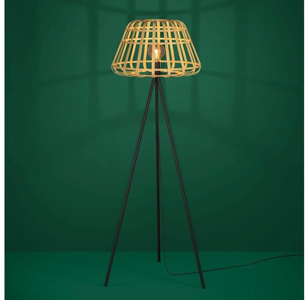 Eglo 390155 - Stojacia lampa MONTEZUELO 1xE27/40W/230V bambus