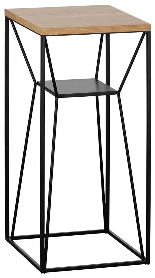 Eglo 424013 - Odkladací stolík OTAWARA 65,5x30,5 cm čierna/hnedá 424013