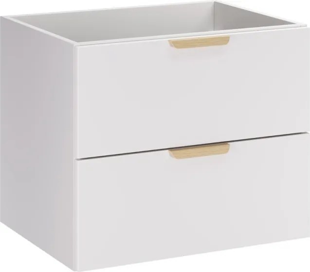 Závěsná skříňka pod umyvadlo Aster s deskou 60 cm bílá/dub cremona