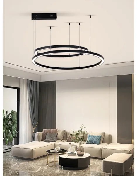 Immax NEO 07216L - LED Stmievateľný luster FINO 93W/230V 60/80cm čierna Tuya+DO