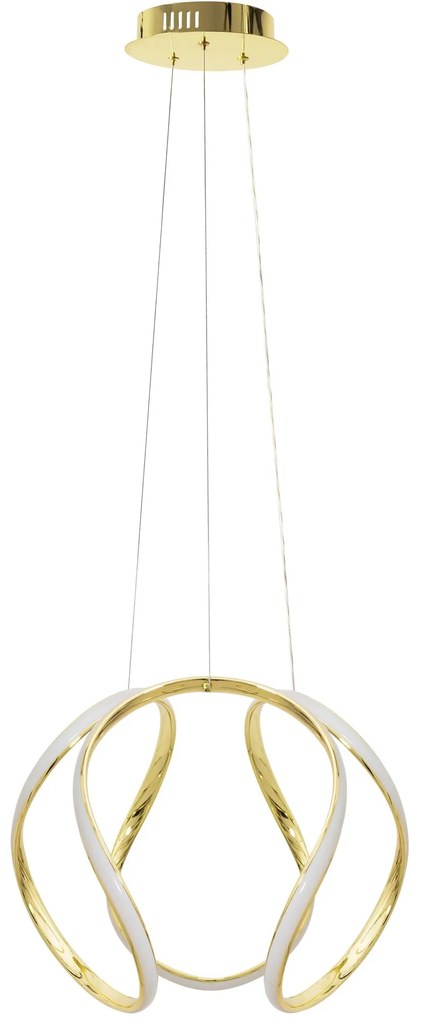 Toolight Toolight, LED závesné svietidlo + diaľkový ovládač 60W APP386-CP, zlatá, OSW-06902