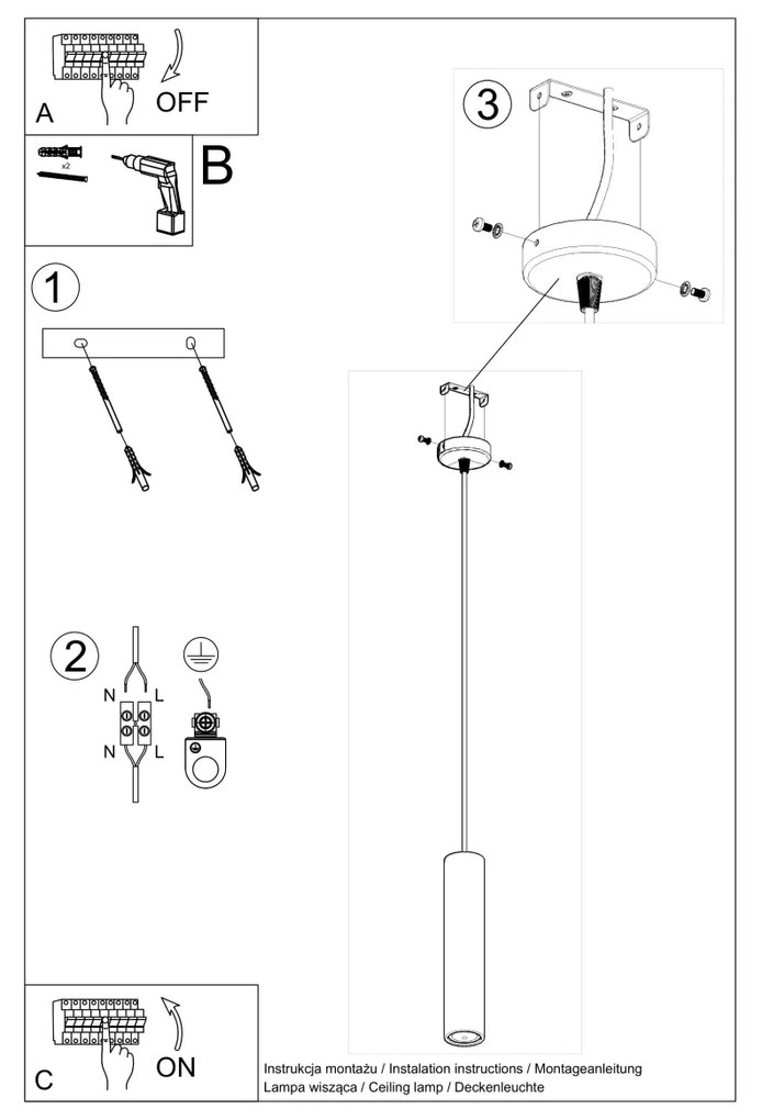 Sollux Lighting Závesné svietidlo LUVO 1