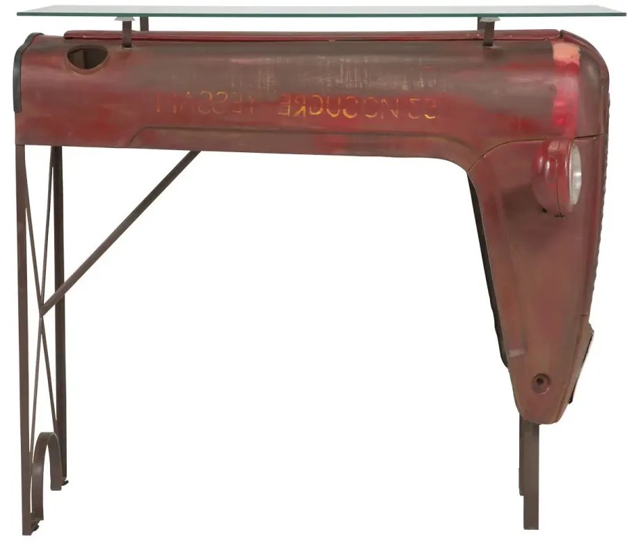 furniture-nabytek.cz - Lakovaný kovový barový stůl v červené barvě – 122×88×110 cm
