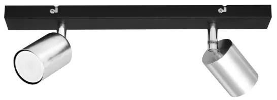 LED Bodové svietidlo TUNE 2xGU10/4,8W/230V matný chróm/čierna