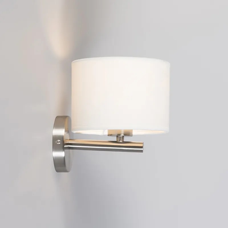 Moderná nástenná lampa biela okrúhla - VT 1