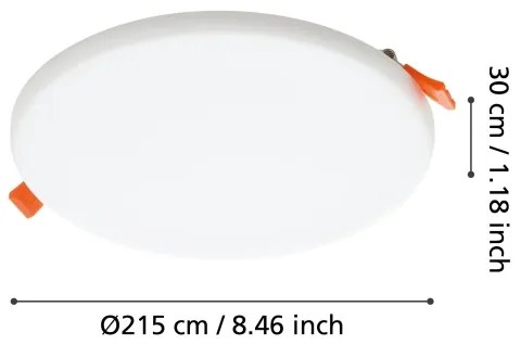 Eglo 900965 - LED Kúpeľňové podhľadové svietidlo RAPITA 18W/230V pr. 21,5cm IP65