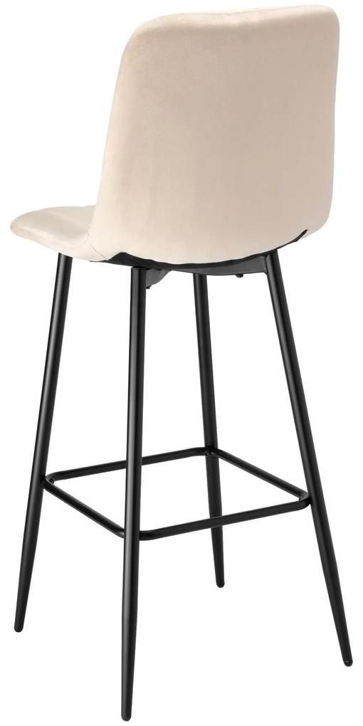 Barová stolička Toronto zamatová béžová
