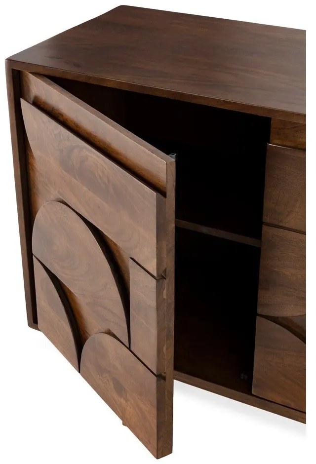 Hnedá komoda z mangového dreva 145x76x40 cm Trisha – MOME