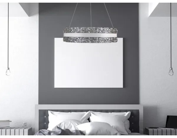 LED Stmievateľný luster na lanku LED/80W/230V 3000-6500K biela + diaľkové ovládanie