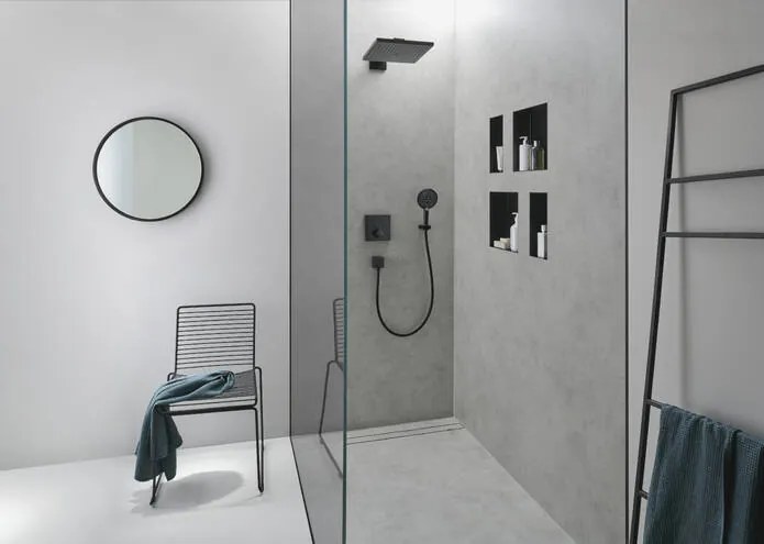 Hansgrohe Raindance E, hlavová sprcha 300 1jet so sprchovým ramenom, matná čierna, HAN-26238670