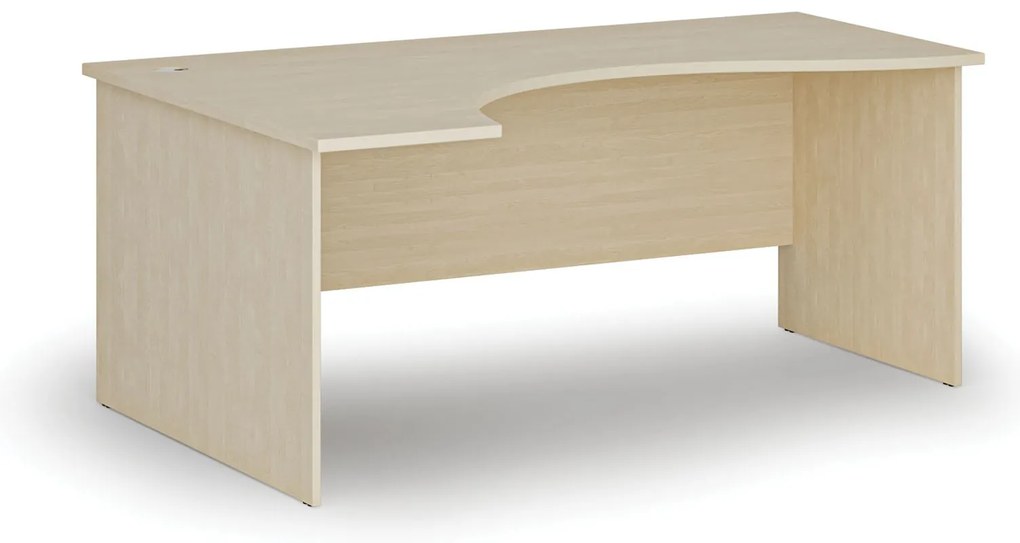 Ergonomický kancelársky písací stôl PRIMO WOOD, 180x120 cm, ľavý, breza