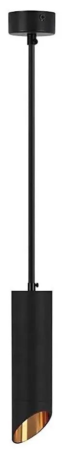 Luster na lanku 1xGU10/35W/230V 20 cm čierna