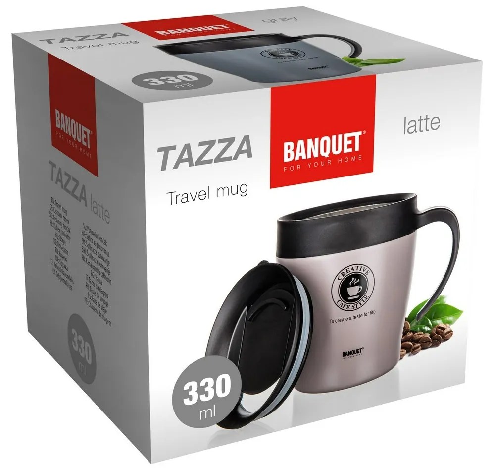 Banquet Termohrnček cestovný TAZZA 330 ml, Latte