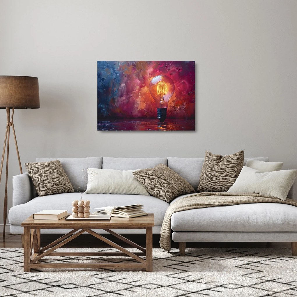Sklenený obraz - Nápad (70x50 cm)