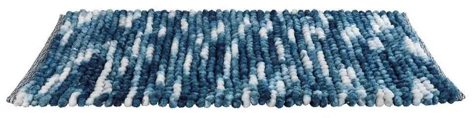 Modrá kúpeľňová predložka Wenko Smooth Blue, 90 × 60 cm