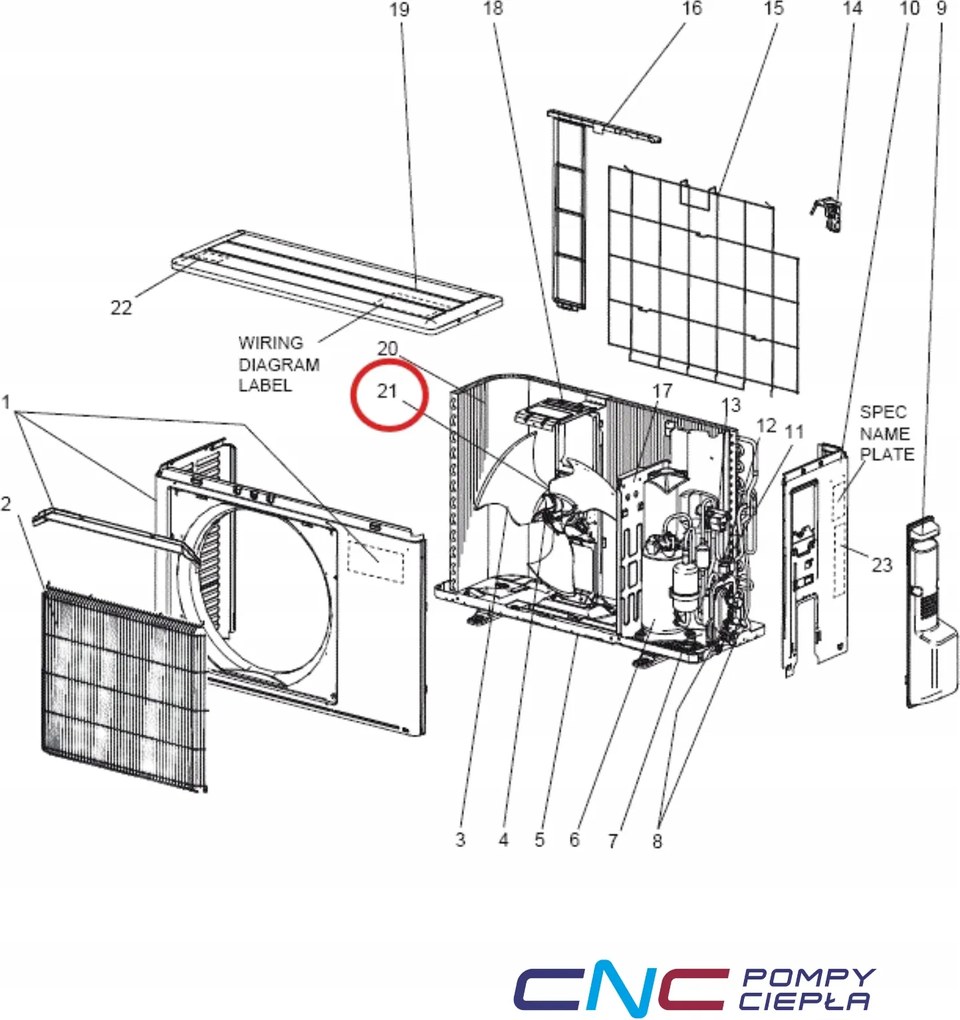 Mitsubishi 336148 T2WEB5301 Motor ventilátora klimatizácie Vonkajšie jednotky