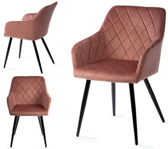 SADA 2x Jedálenská stolička RICO ružová