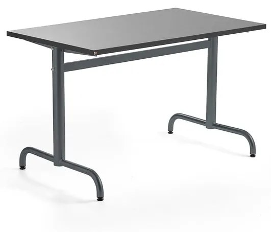 Stôl PLURAL, 1200x700x720 mm, linoleum - tmavošedá, antracit