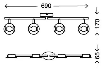 Briloner 2798-042 - LED Bodové svietidlo STONE 4xLED/4,5W/230V
