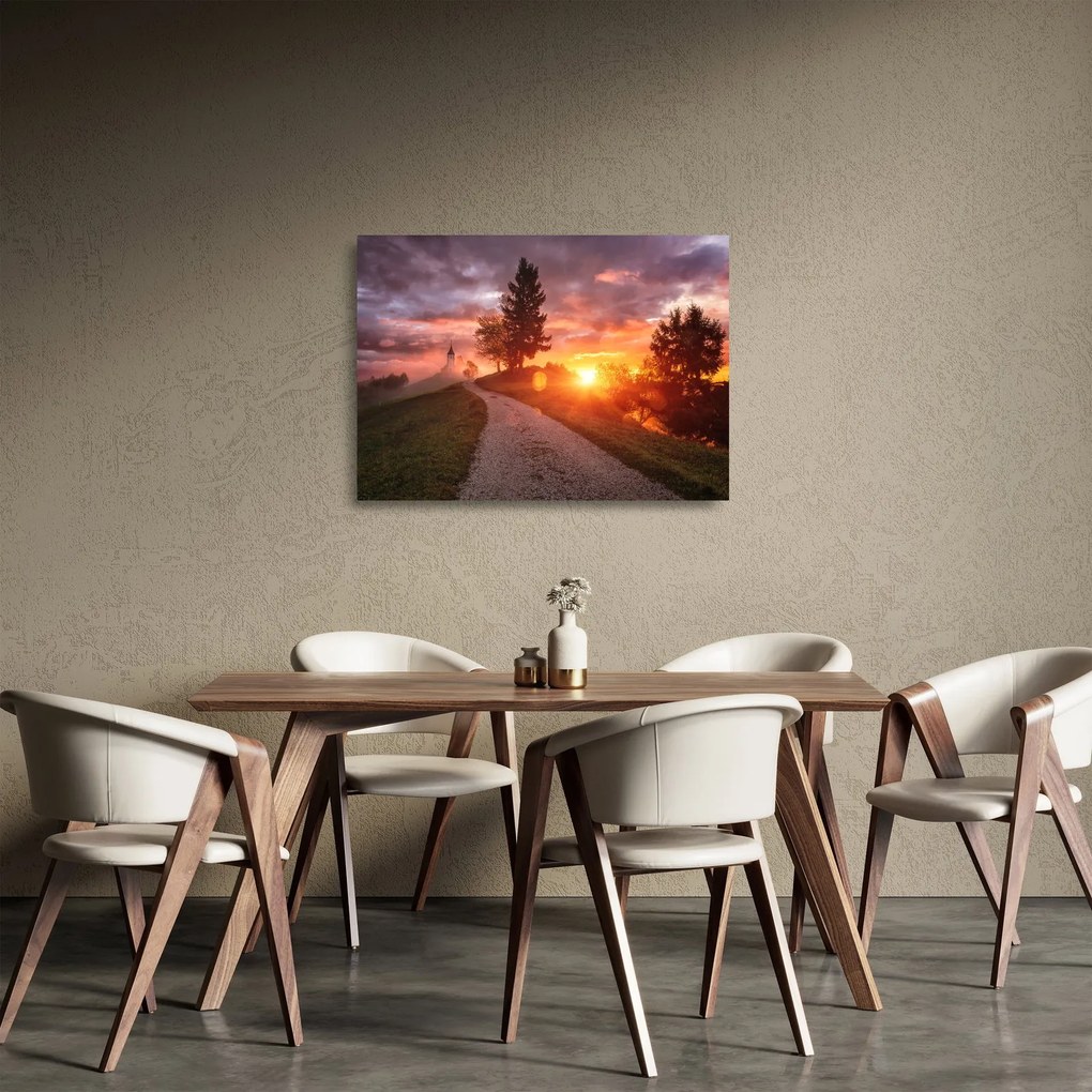 Sklenený obraz - Jamnik, Slovinsko (70x50 cm)