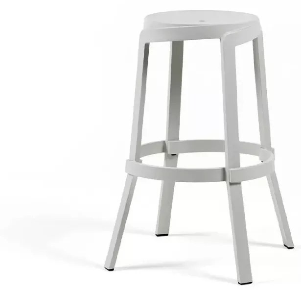 STACK MAXI záhradná barová stolička gesso