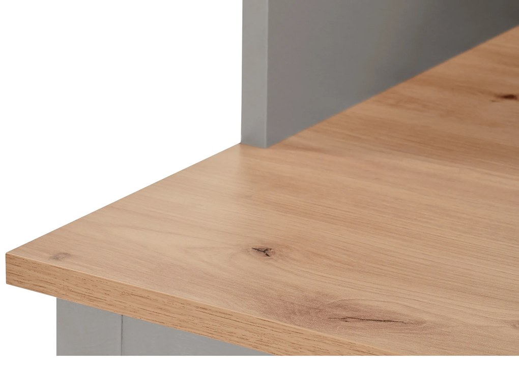 Stolík s obrubou po bokoch, sivý