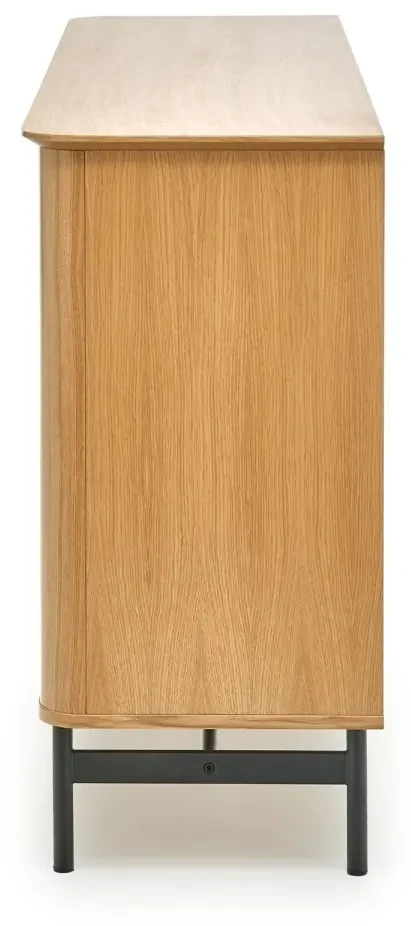 Nízka komoda Smart KM-1 167 cm dub přírodní/čierna
