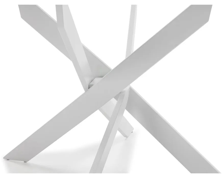 Okrúhly jedálenský stôl so sklenenou doskou 120x120 cm Ruth - Marckeric