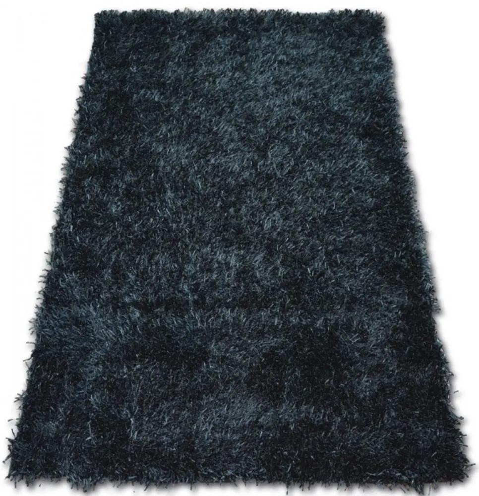 Luxusný kusový koberec Shaggy Lilou čierny, Velikosti 130x190cm