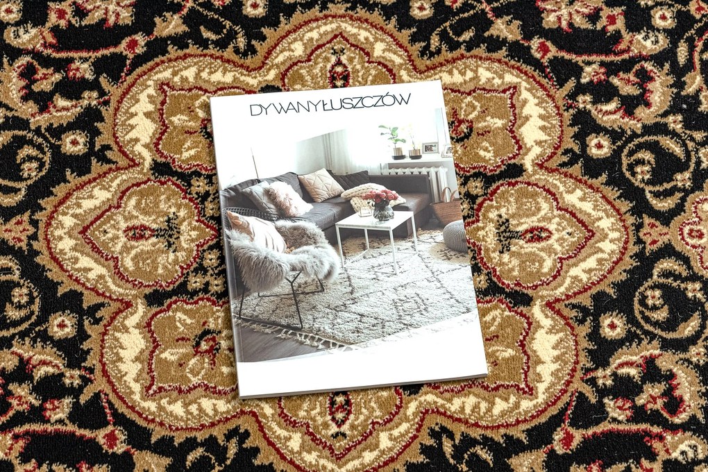 Okrúhly koberec ROYAL ADR model 521 čierny