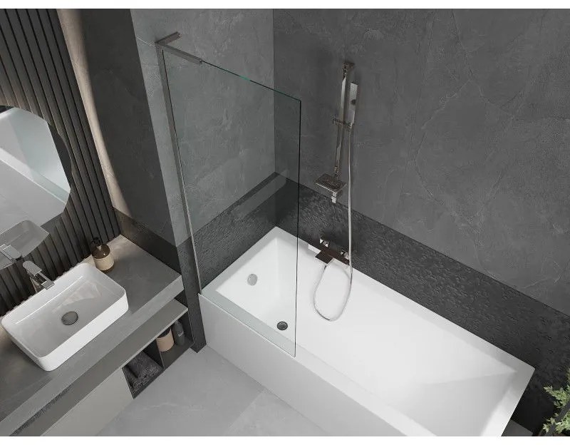 Mexen Next L, 1-krídlová vaňová zástena 70 x 150 cm, 6mm číre sklo, chrómový profil, 895-070-000-03-00-01