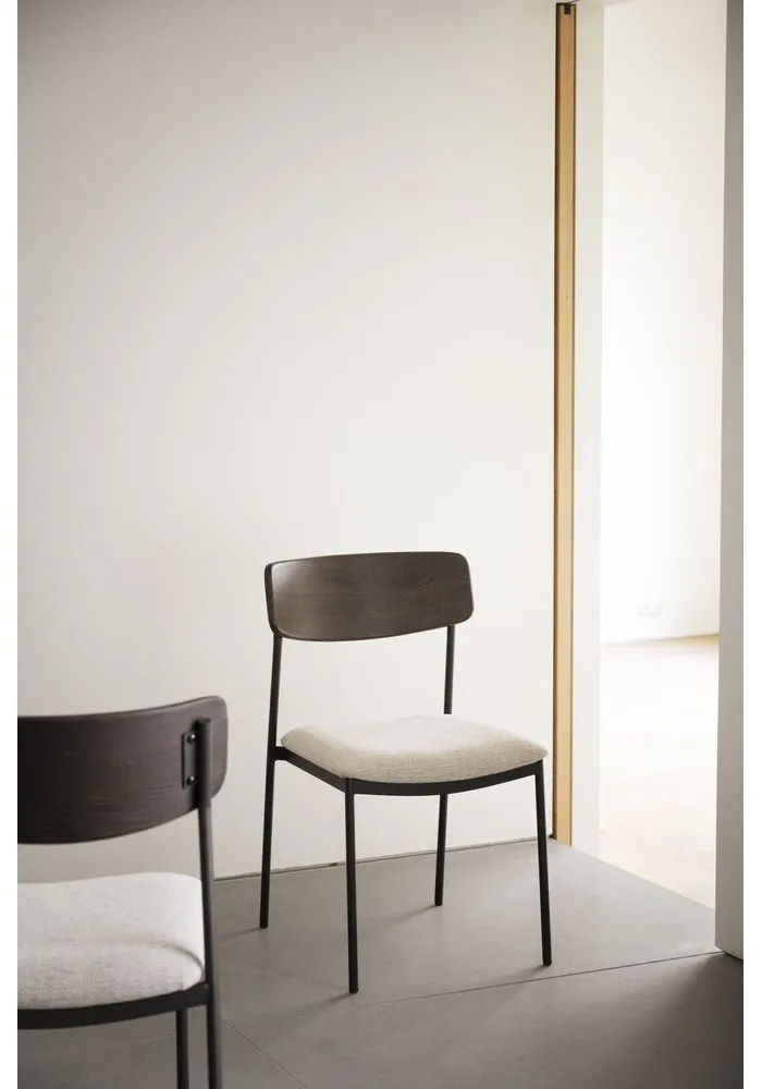 Krémovo-tmavohnedé jedálenské stoličky v súprave 2 ks Maymont – Rowico