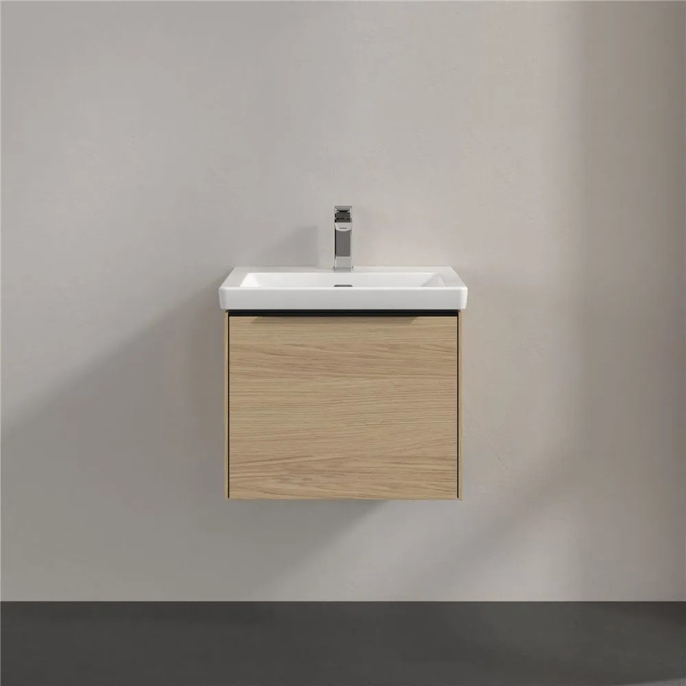 VILLEROY &amp; BOCH Subway 3.0 závesná skrinka pod umývadlo, 1 zásuvka, s LED osvetlením, 523 x 447,5 x 429 mm, Nordic Oak, C579L1VJ