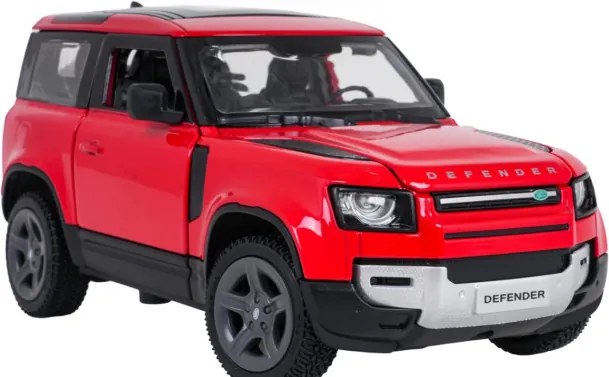 Model auta Land Rover Defender 90 1:24 RASTAR červený