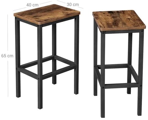 Barová stolička LOE hnedá/čierna