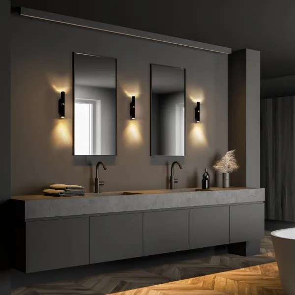 LED Nástenné svietidlo LAGOS 2xG9/3W/230V čierna/zlatá