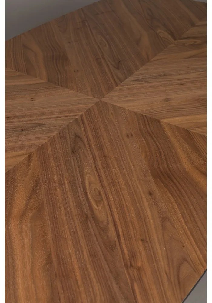 Jedálenský stôl s doskou v dekore orechového dreva 90x165 cm Clover – Dutchbone