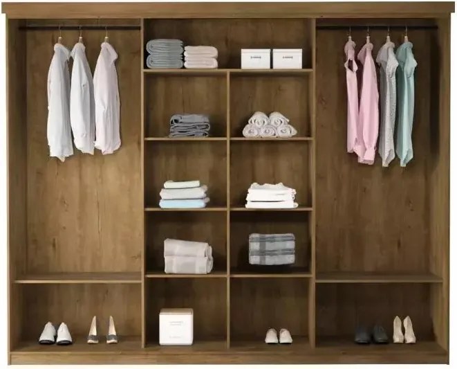 Šatníková skriňa Sino 260 dub tmavý