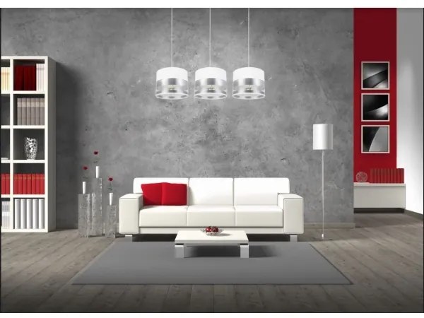 Luster na lanku MILO 3xE27/60W/230V strieborná