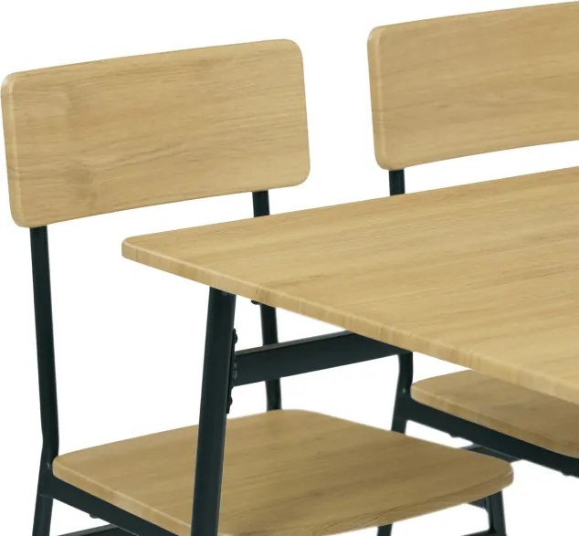 Jedálenský stôl so štyrmi stoličkami AUT-O2155 OAK