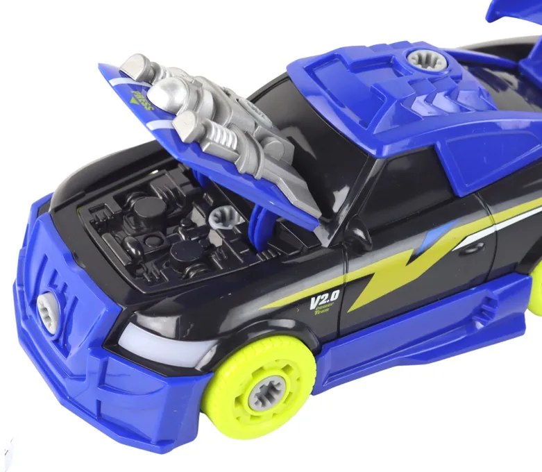 Lean Toys Športové modré autíčko na odskrutkovanie