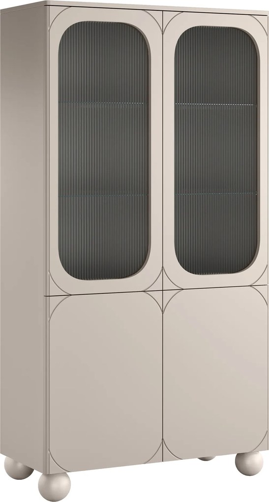 Vitrína Sonatia II do obývačky 100 cm - kašmírová