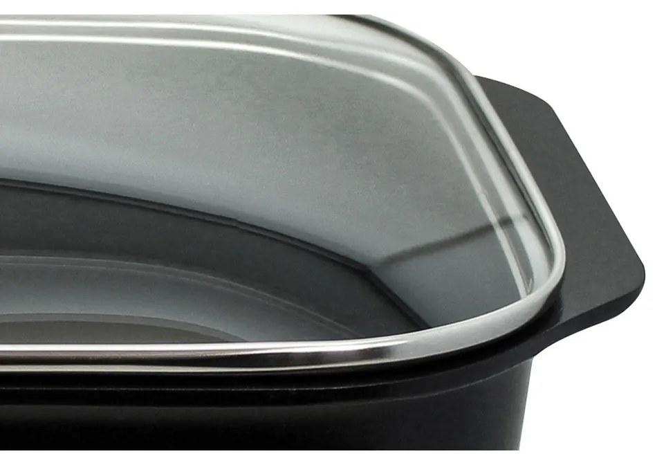 Elo 82840 Basic Pekáč so sklenenou pokrievkou a aróma úchytom Raffinesse 40 x 26 cm