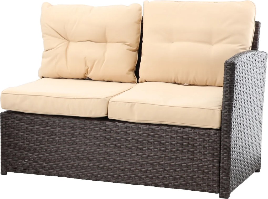 CH Rohová súprava ratanového nábytku - hnedá