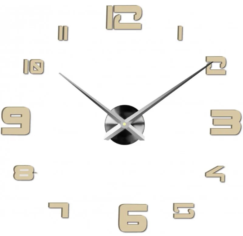 Moderné nalepovacie nástenné hodiny | 3D hodiny 12S021 Wall clock HEU+