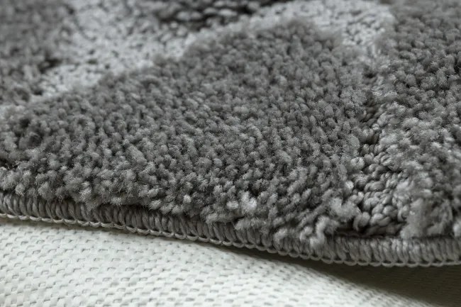 Kúpeľňový koberček SUPREME STONES kamienky, sivý kruh