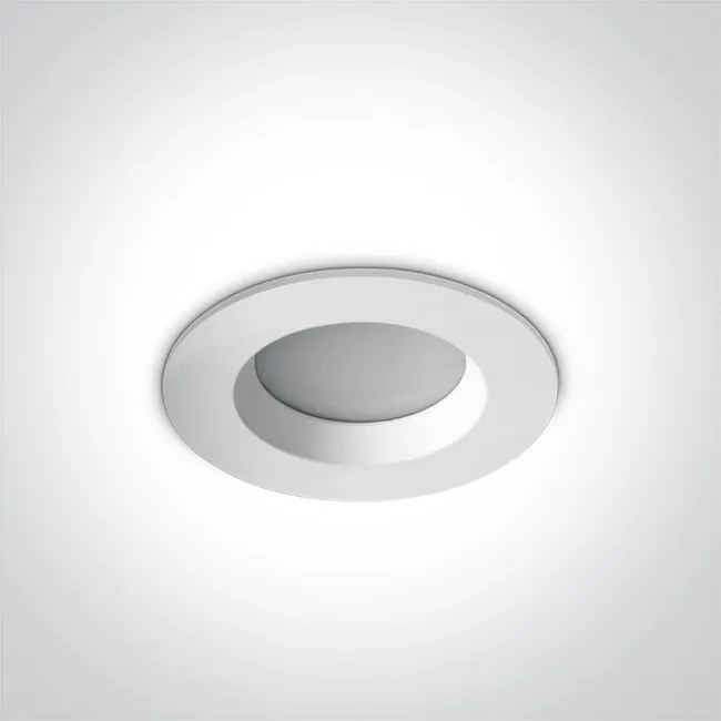 1-LIGHT 10107B/W/W Zápustné svietidlo, LED, 7W, 500lm, IP54, 3000K, 230V, biele